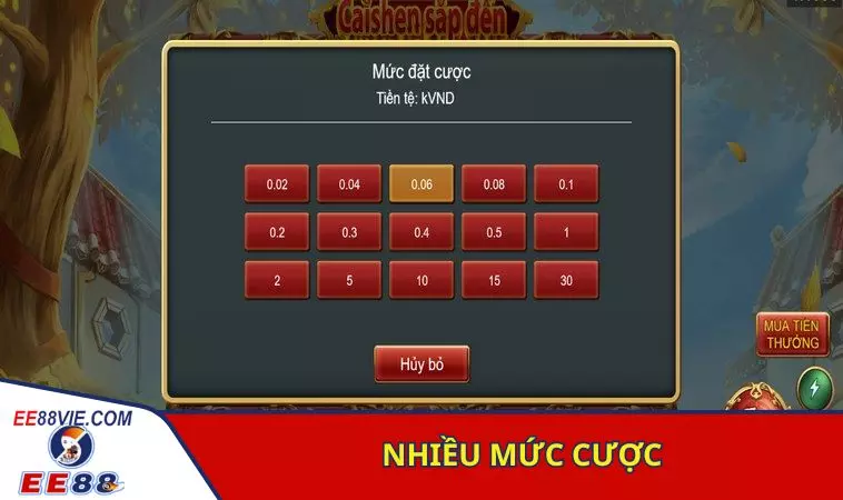 Nhiều mức đặt cược lựa chọn